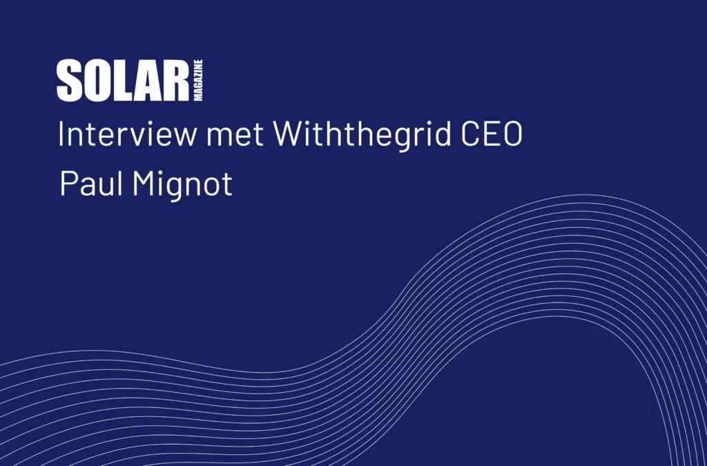 Announcement of interview on Solar magazine