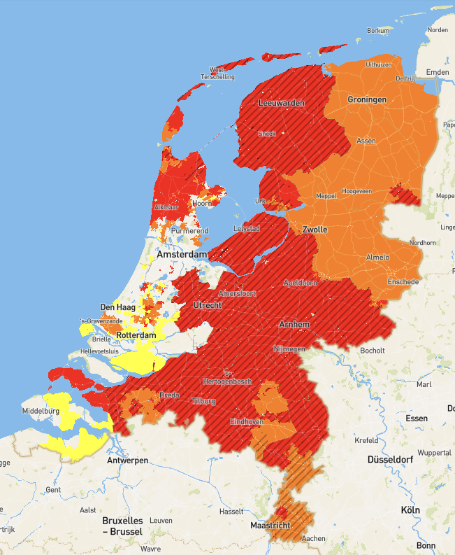 Netcongestiekaart - Nederland