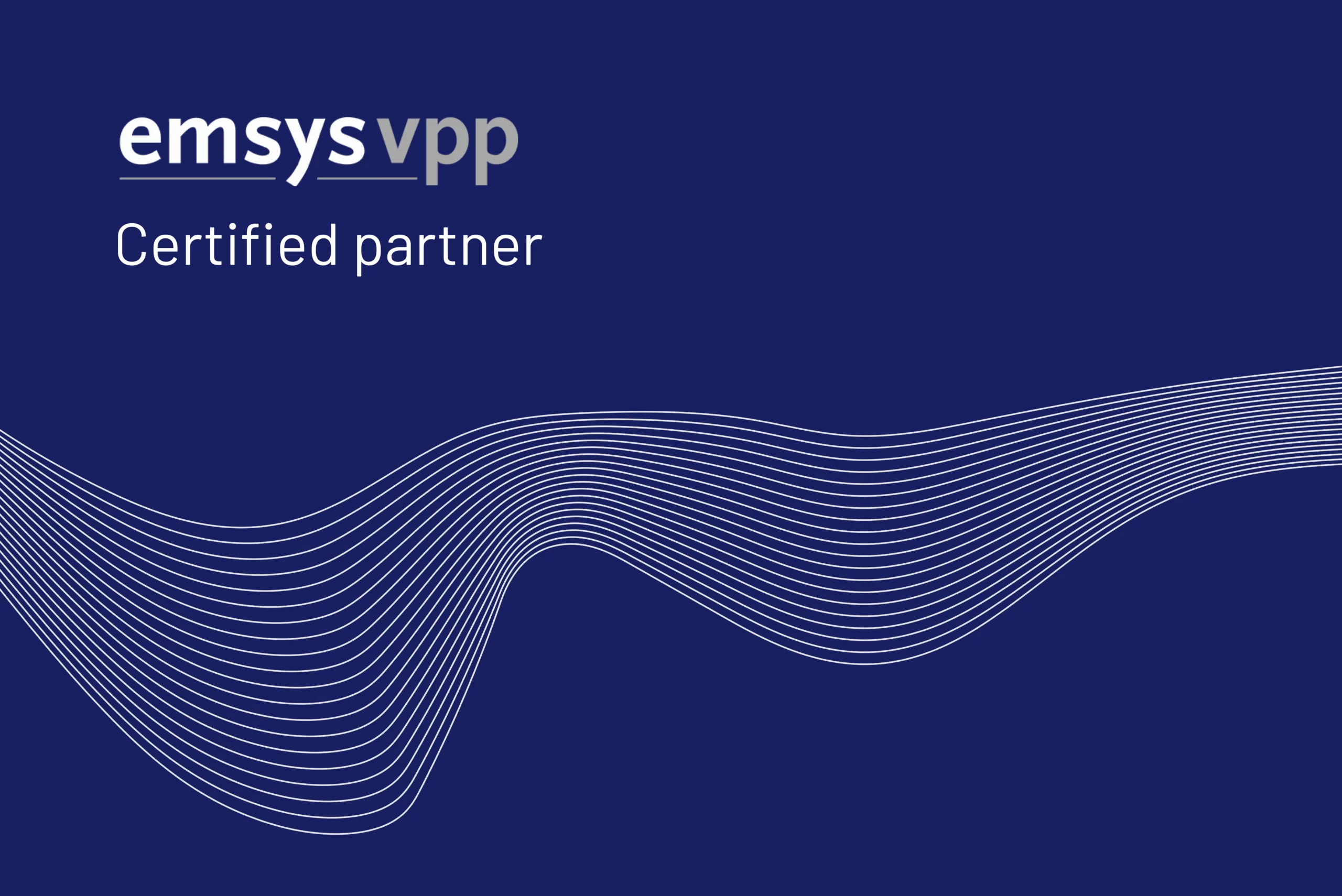 Wave illustration with the tittle: emsys vpp certified partner